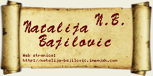 Natalija Bajilović vizit kartica